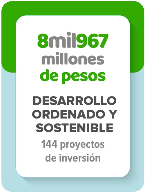 Inversión en desarrollo ordenado y sostenible